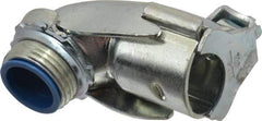 Thomas & Betts - 3/4" Trade, Steel Set Screw Angled FMC Conduit Connector - Insulated - Exact Tool & Supply