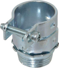 Thomas & Betts - 3/4" Trade, Steel Squeeze Clamp Straight FMC Conduit Connector - Noninsulated - Exact Tool & Supply