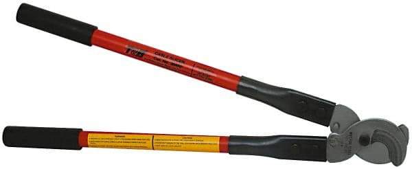 Thomas & Betts - 21-1/2" OAL, 750 MCM Capacity, Cable Cutter - Rubber Handle - Exact Tool & Supply