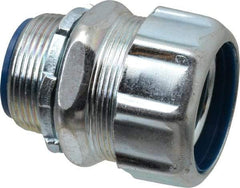 Thomas & Betts - 1-1/4" Trade, Steel Threaded Straight Liquidtight Conduit Connector - Insulated - Exact Tool & Supply