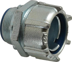 Thomas & Betts - 1-1/2" Trade, Steel Threaded Straight Liquidtight Conduit Connector - Insulated - Exact Tool & Supply