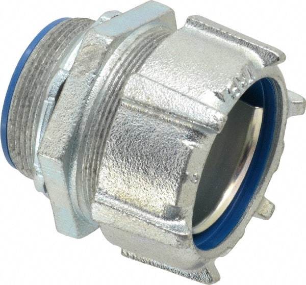 Thomas & Betts - 2" Trade, Steel Threaded Straight Liquidtight Conduit Connector - Insulated - Exact Tool & Supply