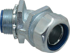 Thomas & Betts - 3/4" Trade, Malleable Iron Threaded Angled Liquidtight Conduit Connector - Insulated - Exact Tool & Supply