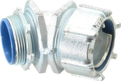 Thomas & Betts - 1-1/2" Trade, Malleable Iron Threaded Angled Liquidtight Conduit Connector - Insulated - Exact Tool & Supply