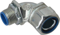 Thomas & Betts - 1/2" Trade, Malleable Iron Threaded Angled Liquidtight Conduit Connector - Insulated - Exact Tool & Supply