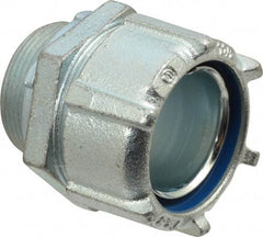 Thomas & Betts - 1-1/2" Trade, Steel Threaded Straight Liquidtight Conduit Connector - Noninsulated - Exact Tool & Supply