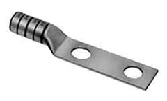 Thomas & Betts - 500 kcmil Wire Noninsulated Compression Connection Rectangle Ring Terminal - 1/2" Stud, 6" OAL x 1.61" Wide, Tin Plated Copper Contact - Exact Tool & Supply