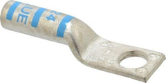 Thomas & Betts - 6 AWG Noninsulated Compression Connection Rectangle Ring Terminal - 1/4" Stud, 1.65" OAL x 0.44" Wide, Tin Plated Copper Contact - Exact Tool & Supply