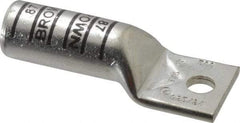 Thomas & Betts - 500 kcmil Wire Noninsulated Compression Connection Square Ring Terminal - 1/2" Stud, 4-1/4" OAL x 1.61" Wide, Tin Plated Copper Contact - Exact Tool & Supply