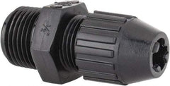 Thomas & Betts - 1/8 to 0.275" Cable Capacity, Liquidtight, Straight Strain Relief Cord Grip - 1/2 Thread, 2.3" Long, Nylon - Exact Tool & Supply