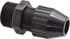 Thomas & Betts - 0.4 to 0.56" Cable Capacity, Liquidtight, Straight Strain Relief Cord Grip - 3/4 Thread, 2.7" Long, Nylon - Exact Tool & Supply