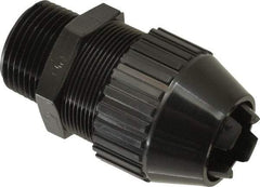 Thomas & Betts - 0.66 to 0.78" Cable Capacity, Liquidtight, Straight Strain Relief Cord Grip - 1 Thread, 3.3" Long, Nylon - Exact Tool & Supply
