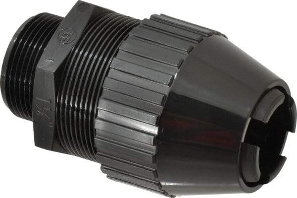 Thomas & Betts - 0.89 to 1.09" Cable Capacity, Liquidtight, Straight Strain Relief Cord Grip - 1-1/4 Thread, 4.2" Long, Nylon - Exact Tool & Supply