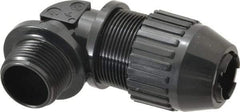 Thomas & Betts - 0.56 to 0.69" Cable Capacity, Liquidtight, Elbow Strain Relief Cord Grip - 3/4 Thread, Nylon - Exact Tool & Supply