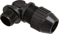 Thomas & Betts - 0.66 to 0.78" Cable Capacity, Liquidtight, Elbow Strain Relief Cord Grip - 3/4 Thread, Nylon - Exact Tool & Supply