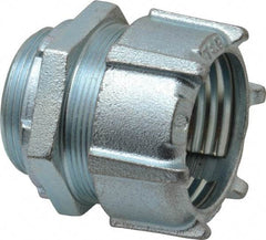 Thomas & Betts - 1-1/2" Trade, Malleable Iron Compression Straight Rigid/Intermediate (IMC) Conduit Connector - Noninsulated - Exact Tool & Supply
