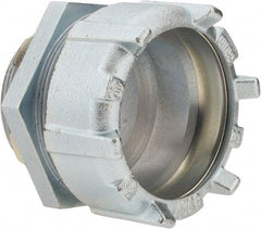 Thomas & Betts - 3" Trade, Malleable Iron Compression Straight Rigid/Intermediate (IMC) Conduit Connector - Noninsulated - Exact Tool & Supply