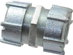 Thomas & Betts - 1-1/4" Trade, Malleable Iron Compression Rigid/Intermediate (IMC) Conduit Coupling - Noninsulated - Exact Tool & Supply