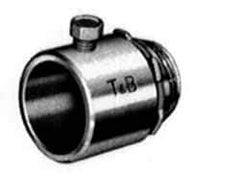 Thomas & Betts - 4" Trade, Malleable Iron Set Screw Straight Rigid/Intermediate (IMC) Conduit Connector - Insulated - Exact Tool & Supply