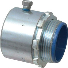 Thomas & Betts - 1-1/4" Trade, Steel Set Screw Straight Rigid/Intermediate (IMC) Conduit Connector - Insulated - Exact Tool & Supply