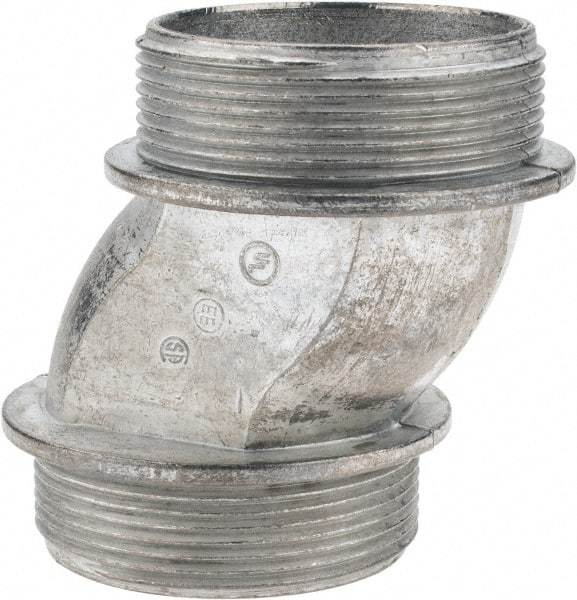 Thomas & Betts - 2" Trade, Die Cast Zinc Threaded Rigid/Intermediate (IMC) Conduit Nipple - Noninsulated - Exact Tool & Supply
