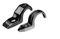 Thomas & Betts - 4" Pipe, Steel, Hot Dipped Galvanized" Pipe or Conduit Strap - 5/8" Bolt, 1 Mounting Hole - Exact Tool & Supply