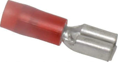 Thomas & Betts - 22 to 18 AWG, Nylon, Fully Insulated, Female Wire Disconnect - 3/16 Inch Wide Tab, Red, CSA Certified, RoHS Compliant, UL 94 V-2, UL File E66716, UL Listed - Exact Tool & Supply