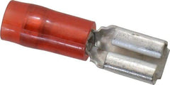 Thomas & Betts - 22 to 18 AWG, Nylon, Fully Insulated, Female Wire Disconnect - 3/16 Inch Wide Tab, Red, CSA Certified, RoHS Compliant, UL 94 V-2, UL File E66716, UL Listed - Exact Tool & Supply