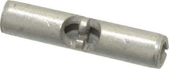 Thomas & Betts - 22 to 18 AWG Compatible, Noninsulated, Crimp-On Butt Splice Terminal - 2 Wire Entries, Copper Contacts, Tin Contact Plating, 0.62" OAL, Red - Exact Tool & Supply