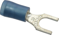 Thomas & Betts - #10 Stud, 18 to 14 AWG Compatible, Partially Insulated, Crimp Connection, Standard Fork Terminal - Exact Tool & Supply