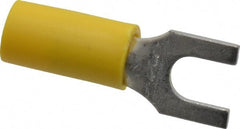 Thomas & Betts - #10 Stud, 12 to 10 AWG Compatible, Partially Insulated, Crimp Connection, Standard Fork Terminal - Exact Tool & Supply