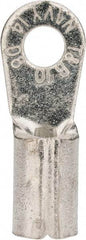 Thomas & Betts - 8 AWG Noninsulated Crimp Connection Circular Ring Terminal - #10 Stud, 1.09" OAL x 0.42" Wide, Tin Plated Copper Contact - Exact Tool & Supply