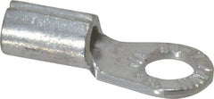 Thomas & Betts - 8 AWG Noninsulated Crimp Connection Circular Ring Terminal - 1/4" Stud, 1.13" OAL x 0.48" Wide, Tin Plated Copper Contact - Exact Tool & Supply