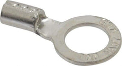 Thomas & Betts - 8 AWG Noninsulated Crimp Connection Circular Ring Terminal - 1/2" Stud, 1.49" OAL x 0.82" Wide, Tin Plated Copper Contact - Exact Tool & Supply