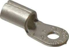 Thomas & Betts - 6 AWG Noninsulated Crimp Connection Circular Ring Terminal - #10 Stud, 1.13" OAL x 0.48" Wide, Tin Plated Copper Contact - Exact Tool & Supply