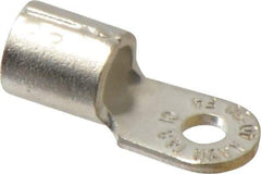 Thomas & Betts - 4 AWG Noninsulated Crimp Connection Circular Ring Terminal - #10 Stud, 1.16" OAL x 0.48" Wide, Tin Plated Copper Contact - Exact Tool & Supply