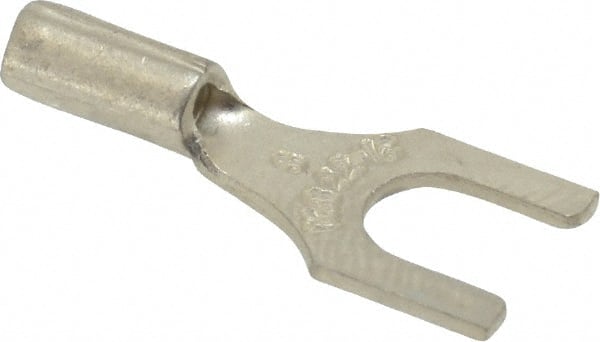 Thomas & Betts - #8 Stud, 22 to 16 AWG Compatible, Noninsulated, Crimp Connection, Standard Fork Terminal - Exact Tool & Supply