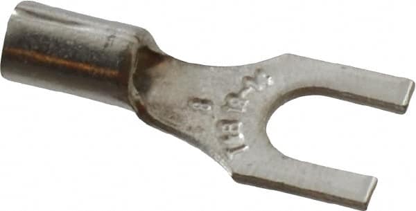 Thomas & Betts - #8 Stud, 18 to 14 AWG Compatible, Noninsulated, Crimp Connection, Standard Fork Terminal - Exact Tool & Supply