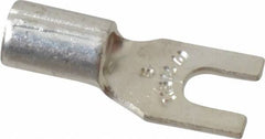 Thomas & Betts - #6 Stud, 12 to 10 AWG Compatible, Noninsulated, Crimp Connection, Standard Fork Terminal - Exact Tool & Supply