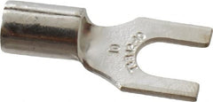 Thomas & Betts - #10 Stud, 12 to 10 AWG Compatible, Noninsulated, Crimp Connection, Standard Fork Terminal - Exact Tool & Supply
