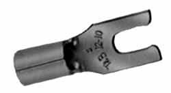 Thomas & Betts - #8 Stud, 18 to 14 AWG Compatible, Noninsulated, Crimp Connection, Locking Fork Terminal - Exact Tool & Supply