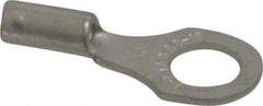 Thomas & Betts - 22-16 AWG Noninsulated Crimp Connection D Shaped Ring Terminal - #10 Stud, 3/4" OAL x 0.31" Wide, Tin Plated Copper Contact - Exact Tool & Supply
