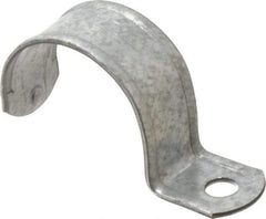 Thomas & Betts - 2" Pipe, Steel, Zinc Plated" Pipe or Conduit Strap - 1 Mounting Hole - Exact Tool & Supply