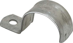 Thomas & Betts - 1-1/4" Pipe, Steel, Zinc Plated" Pipe or Conduit Strap - 1 Mounting Hole - Exact Tool & Supply