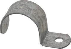 Thomas & Betts - 1-1/2" Pipe, Steel, Zinc Plated" Pipe or Conduit Strap - 1 Mounting Hole - Exact Tool & Supply