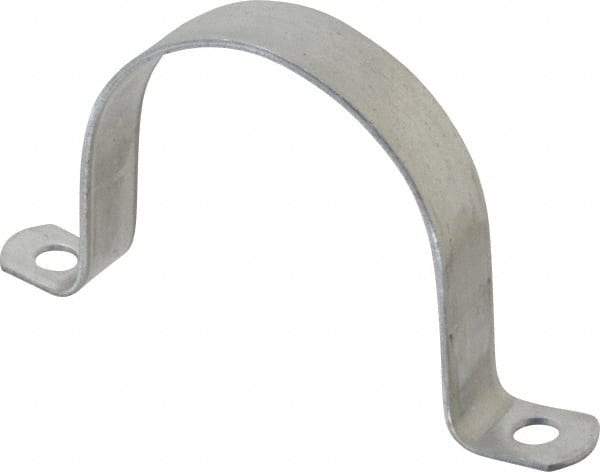 Thomas & Betts - 3-1/2 Pipe, Steel, Zinc Plated Pipe or Conduit Strap - 2 Mounting Holes - Exact Tool & Supply