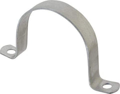 Thomas & Betts - 3-1/2 Pipe, Steel, Zinc Plated Pipe or Conduit Strap - 2 Mounting Holes - Exact Tool & Supply