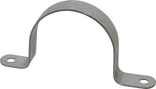 Thomas & Betts - 4 Pipe, Steel, Zinc Plated Pipe or Conduit Strap - 2 Mounting Holes - Exact Tool & Supply