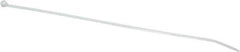 Thomas & Betts - 11.6" Long Natural (Color) Nylon Standard Cable Tie - 50 Lb Tensile Strength, 1.41mm Thick, 76.2mm Max Bundle Diam - Exact Tool & Supply