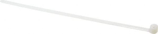 Thomas & Betts - 8-3/4" Long Natural (Color) Nylon Standard Cable Tie - 120 Lb Tensile Strength, 1.27mm Thick, 50.8mm Max Bundle Diam - Exact Tool & Supply